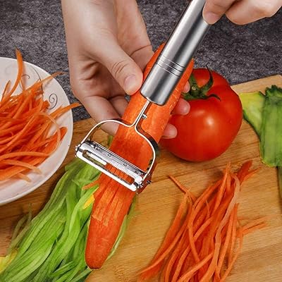 Talin Multi -Usage Multi -Usage Kitchen Set For Fruits and Vegetables, stainless steel peeler, julienne slicer and sided blades - 1 piece.. Experience convenient online shopping on DIAYTAR Nigeria — wide selection and affordable delivery.