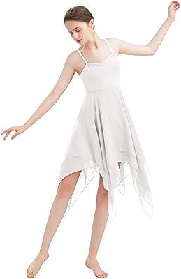 Solid lyric dance dress, contemporary dance costume, handkerchief, silk muslin fluid dress, lyrical dance clothes.. Your digital shopping ally, DIAYTAR NIGERIA offers extensive selection with budget-friendly delivery.