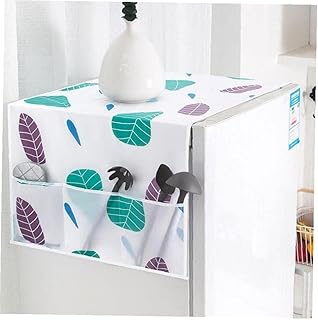 Anti-dust machine refrigerator cover [refrigerator organizer] with storage pockets for cups, utensils or anything that allows quick access (paper style).. Your digital shopping companion, DIAYTAR NIGERIA offers exceptional value with delivery in less than 8 days.