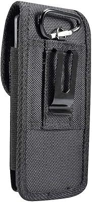DFV Mobile - Nylon belt case with metal clip and card holder for Huawei Y6ii Cam -L21 / Honor 5A (2016) - Black.. From daily deals to exclusive products — DIAYTAR Nigeria has you covered.