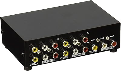 Auvipal Converter Composite RCA 4-way 4-way L-R Audio AV selection box for VCR.. DIAYTAR NIGERIA makes online shopping accessible to all with budget-friendly prices and reliable delivery.