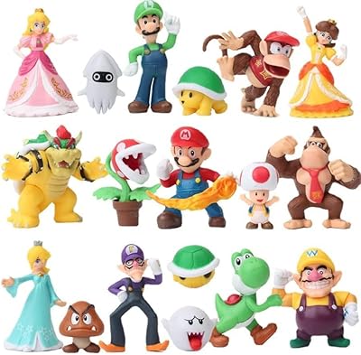 Mini Figurines Mario 18 Pieces - Super Mario Bros Bros game set. With princess decorations, turtle and cupcakes - party articles and gifts for children and fans (2 inches).. Experience the future of shopping with DIAYTAR NIGERIA's extensive selection delivered in just 5-8 days.