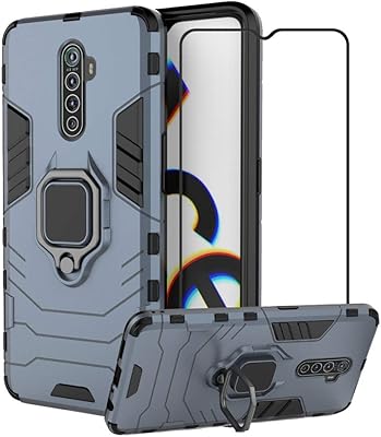 Shock resistant hybrid protection shell, second spring, with tempered glass screen protector for realme x2 pro/reno ace - marine.. DIAYTAR NIGERIA brings online shopping to every Nigerian with affordable prices and reliable shipping.
