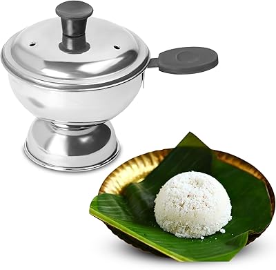Ksjun Chirata Puttu Maker Maker in stainless steel with handle for use with puttu Kuti puttu Steamer Steamer pressure cooker.. DIAYTAR NIGERIA makes quality accessible with our diverse product range and dependable delivery service.