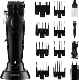 Kemei black hair mower for men, adjustable wireless razor, Professional wireless razor rechargeable by USB, KM-2296.. Big savings, small wait times — shop now at DIAYTAR Nigeria.