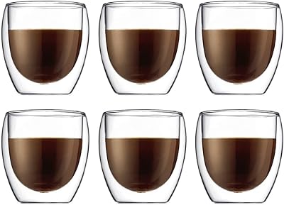 Bedum Cup 25cl: Cup in thermal glass with double wall Pafina 0.25 l, 8oz, lot of 6.. Experience the convenience of boundless shopping with DIAYTAR NIGERIA's affordable platform and quick shipping.