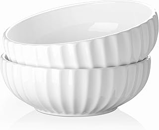 Large Dawen service bowls of 9.75 inch - 86 oz ceramic salad bowl for cooking, party, dinner and banquet - fruit and nut bowls to receive - set of 2.. DIAYTAR NIGERIA delivers on convenience and affordability with our reliable nationwide shipping.