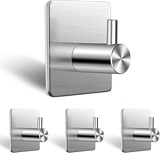 Robust wall hooks (4) 304 stainless steel bundle, anti -rust and waterproof, perfect for the bathroom, the bedroom and the kitchen to hang a hat, a towel or a coat.. DIAYTAR NIGERIA brings the marketplace to your home with budget-friendly prices and nationwide delivery.