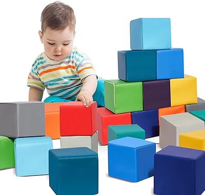 Hungdao 18 pieces foam blocks for toddlers stacked stacks stacks stacks for construction of colored foam cubes set for children's active room safe interior, matching 5.5 inches.. Shop with purpose at DIAYTAR NIGERIA, where your money goes further and delivery is always prompt.
