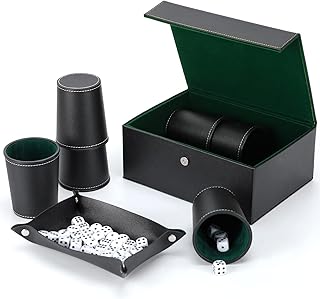 Set of 6 diced cups + 30 dice + 1 foldable tray and exclusive faux leather storage and transport case with magnetic closure.. Find everything you need at prices you'll love with DIAYTAR NIGERIA's comprehensive e-commerce platform.