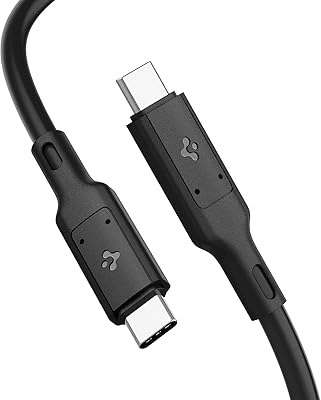 USB 4 SPIGEN cable [USB-IFE certified] For Thunderbolt 4 cable, 100 W load, 40 Gbit/s data transfer, 8K USB-C video for Thunderbolt 4 3 MacBook Pro iPad Pro 2021 Mac Mini M1 SSD External EGPU Dell 2.2 feet.. Experience hassle-free shopping with DIAYTAR NIGERIA's user-friendly platform and prompt delivery service.