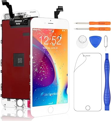 YUDUD LCD screen and glass replacement touch screen with frame + repair tool kit for iPhone 6 Plus (5.5 inch, white).. DIAYTAR NIGERIA delivers on convenience and affordability with our reliable nationwide shipping.