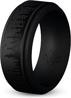 Forest men's silicone ring - Breaty and comfortable 9 mm engraved rubber alliance... Nigeria's fastest-growing e-commerce site offers unbeatable prices and delivery within 8 days.