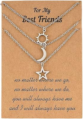 Moon star friendship necklace for best friends Best birthday gifts.. Shop smarter, not harder with DIAYTAR NIGERIA - thousands of products at your fingertips with affordable delivery.