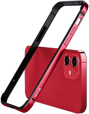 Raeger protection shell for iPhone 12/12 Pro | Anodized aluminum bumper | Supports Magsafe wireless loading | EDGE Armor Protective shell designed for iPhone 12/12 Pro (6.1 inch) 2020 - Red RG10180.. Experience the DIAYTAR difference with our vast product selection and delivery within 5-8 days.