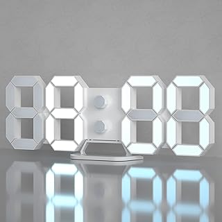 3D digital alarm clock, LED wall clock with modern design 12/24 hours, time/date/temperature display, night light/adjustable light/white light for kitchen, desk, living room, classroom, living room, living room.. DIAYTAR NIGERIA: Where every click leads to affordable purchases delivered promptly to your door.
