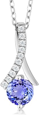 Sterling silver pendant necklace for women (1.05 ct, with 18 "silver chain).. Browse endless categories on DIAYTAR Nigeria — your items delivered in just days.