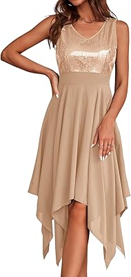 Trapeze dress in vin -collar mousseline for woman, sleeveless, irregular sequin cocktail dresses.. Your everyday shopping destination, DIAYTAR NIGERIA offers quality and value delivered within days.