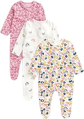 Dors-Bien Mothercare For Baby Girl, Arc-En-Ciel Leopard Pattern-Lot of 3 50 cm Multi Brights, Multi Brights, 0-3 months.. DIAYTAR NIGERIA: Making quality products accessible to all Nigerians at affordable prices.