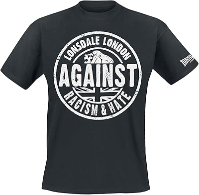 T -shirt regularly cut Lonsdale against racism for men - black, size s.. Discover thousands of products on DIAYTAR Nigeria with delivery between 5 to 8 days across the country.