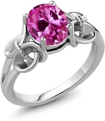 Sterling 925 silver woman ring with sapphire created pink (2.40 carats in total, oval 9 x 7 mm, available in sizes 5, 6, 7, 8, 9).. From kitchen tools to phones — DIAYTAR Nigeria ships it all in a week.
