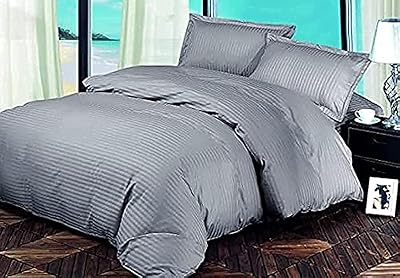 OMEMA BED BOD IN SOFT COTTON WITH RAINS, DRAG-HUNS WITH PELL PLAIN, 6 PIECES, KING SIZE (Gray, 220 x 240 cm).. DIAYTAR NIGERIA connects your desires with reality through our affordable e-commerce platform and quick delivery.
