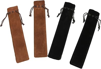 Longdex pencil bag 20 pieces in black and brown velvet with flannel tightening cord and pencil holder, black, portable.. Wide range, low cost, fast delivery — that’s DIAYTAR Nigeria.