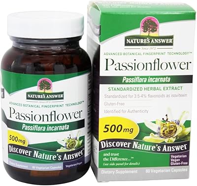 Standardized vegetarian capsules of Fleur de la Passion de Nature's Answer 500 mg, 60 capsules.. Experience the ultimate in shopping convenience with DIAYTAR NIGERIA's vast catalog and 5-8 day delivery.