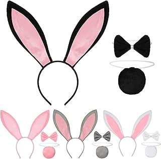 Easter rabbit ears and rabbit tail, Halloween costume accessories, a large headband of rabbit ears, bow tie, wrist crafts for costume Halloween celebration, Cosplay festive disguise accessories.. Experience shopping freedom with DIAYTAR NIGERIA's vast selection and 5-8 day nationwide delivery service.