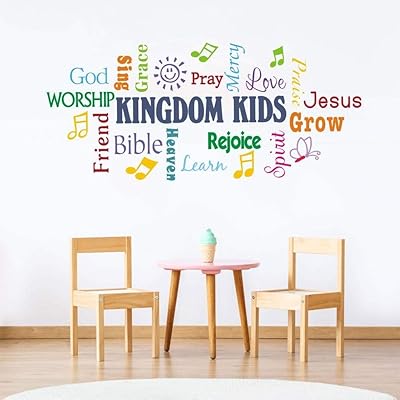 Toarti Inspiring lettering Quote Colorful wall sticker - Prayer poster of the Kingdom of children positive quote for the decoration of the children's classroom.. DIAYTAR NIGERIA: Where shopping meets satisfaction with affordable prices and prompt delivery services.