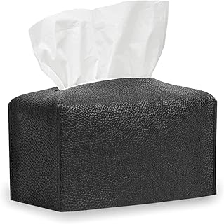 Handside down box blanket, leather handkerchief box blanket, interior decoration for house, living room, bedroom, desk, carbox blanket (black rectangle).. Your complete shopping solution, DIAYTAR NIGERIA delivers variety and value within the week.