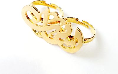 Gold Lebanon Plated Design Ring with name (Emaan) (F3753).. DIAYTAR NIGERIA: Your partner in affordable online shopping with dependable delivery within 8 days.