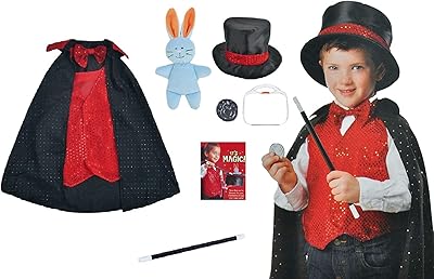 Magician costume Yalla Baby 5 pieces for children-includes a hat, a cape, a magic wand and magic tricks, easy to remove packaging (age 3-8 years, size 80-110 cm) (09104).. Your digital shopping companion, DIAYTAR NIGERIA offers exceptional value with delivery in less than 8 days.