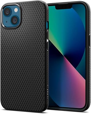 Spigen liquid air shell designed for iPhone 13 - matt black.. DIAYTAR NIGERIA delivers value, variety, and convenience with our nationwide 5-8 day shipping.