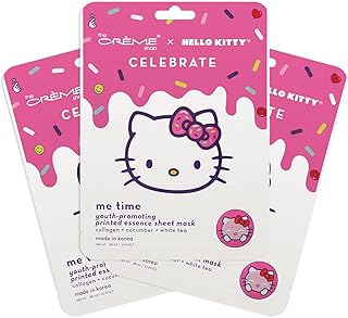 The Cream Shop | Hello Kitty Celebrate - Me Time! Fabric mask improving youth (3) package.. Experience the joy of convenient shopping with DIAYTAR NIGERIA's vast selection and quick delivery service.