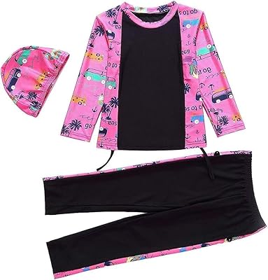 JJDM Islamic Muslim Bathroom Saudi Arabia Beachwear 3pcs Comfortable swimming costumes (color: black floral, size: 100 cm).. Enjoy the simplicity of shopping with DIAYTAR NIGERIA, offering vast choices delivered in just 5-8 days.