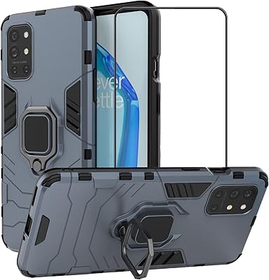 ONEPLUS 9R 5G second spring shell with tempered glass screen protector, shock -resistant hybrid shell with crutch, navy blue.. Experience the ultimate in shopping convenience with DIAYTAR NIGERIA's vast catalog and 5-8 day delivery.