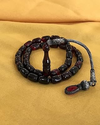 Amber prayer pearls 1000 Sterling Silver - Red/Black Rosary, 33.. Your digital marketplace solution, DIAYTAR NIGERIA delivers quality and value within the week.