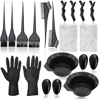 Goodrun dye and hair brushes set, 20 pieces, coloring kit with hair dye bowl, dye brush, ear cover, gloves, hair dyeing, beauty salon for women and men, hairstyle design.. Whether you're in Lagos, Abuja, or anywhere in between, DIAYTAR Nigeria ensures your online shopping experience is smooth, affordable, and fast.
