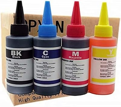 Color ink play for black/cyan/magenta/yellow printer, set of rechargeable inks adapted to Ibuson, Canon, HP, Brother, Lesmark, Samsung, Dell, Kodak All Ink printers (100 ml, 1 game.. DIAYTAR NIGERIA: Your trusted partner for affordable online shopping with reliable delivery timeframes.