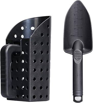 Set of metal detector accessories, shovel and sand shovel set for metal detector, sandwich and adult sandy sieve tools, portable beach treasure hunting tool, black.. DIAYTAR NIGERIA brings the market to your screen with thousands of affordable products delivered to your door.