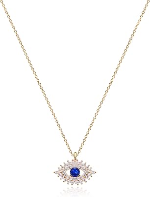 Collier Envy Eye Plated Gold 14 Carats Cute Elegant Colorful Cubic Zircon Hamsa Pendant Handmade Necklace Simple Women's Bijoux.. DIAYTAR NIGERIA: Where online shopping becomes effortless with budget-friendly nationwide delivery.