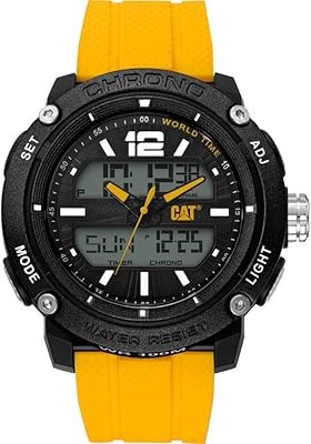 Cat Bora analog -numeric watch with black dial and men's bracelet - MF.145.27.111, black, bracelet.. Discover the convenience of DIAYTAR NIGERIA's vast product range delivered affordably in 5-8 days.