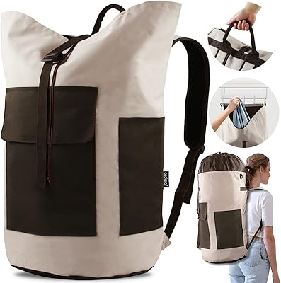 Linen backpack Joinpro, 125 l with suspenders, adjustable and stretch design, laundry basket with 3 pockets for linen, university, travel and campsite.. Shop anytime, receive on time — only with DIAYTAR Nigeria.