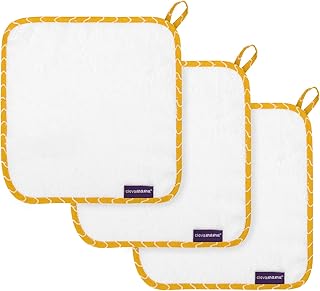 Cleavemama Baby Baby Towel, Cotton and super soft and absorbent bamboo, set (3 rooms) - White and mustard.. DIAYTAR NIGERIA brings the marketplace to your home with budget-friendly prices and nationwide delivery.