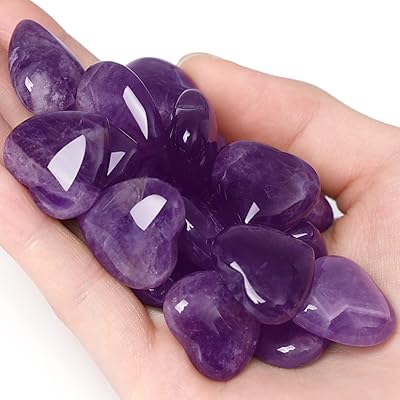 10 pieces of natural heart-shaped crystals, thick polished amethyst, love hearts, healing, real palm stones, wholesale, reiki energy balancing meditation, gift from Valentine.. Online shopping made simple and affordable — DIAYTAR Nigeria.