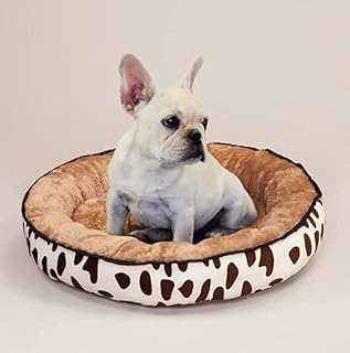 Double face double -sided petsari bed, hot and fresh dog bed all seasons, double -sided design and two -tone, chat and kitten bed, Reversible cow printed plush bed, size s, brown.. DIAYTAR NIGERIA: Bringing affordable shopping solutions with a diverse product catalog delivered nationwide.