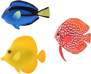Set of artificial silicone fish for aquarium, 3 pieces, aquarium decoration of bright clown fish, submarine fish bowls of salt water, animal decoration of simulation simulation.. Shop with purpose and save with DIAYTAR NIGERIA's extensive platform and nationwide delivery service.
