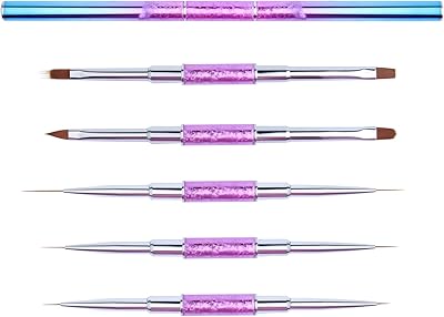 Set of 5 dual -end nail brushes, degraded nail brushes for nail art tools, 3D brushes for acrylic nail art, nail art living room house.. Shop smarter with DIAYTAR NIGERIA's diverse marketplace and budget-friendly nationwide delivery.