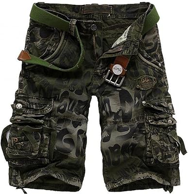 Summer jeans of summer camouflage for men, Military cargo shorts for men, relaxed relaxed pants, men's clothes without a belt belt.. Discover endless shopping possibilities at DIAYTAR NIGERIA, with budget-friendly prices and reliable delivery.